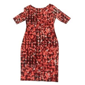 Yoana Baraschi for Anthropologie Abstract Red Print Dress Size L